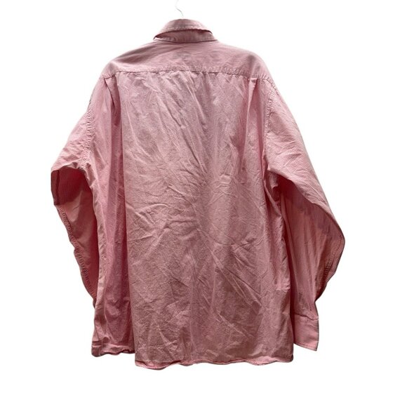 Burberry London Pink & White Mens 2XL Shirt Button Up Front Pocket - Picture 3 of 6